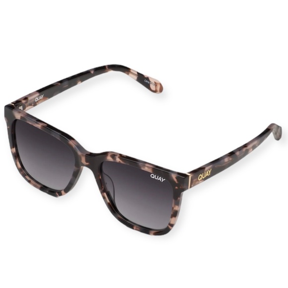 QUAY Wired Sunglasses Polarized Milky Tortoise Frame Grey Gradient Lens NWT - Picture 5 of 8